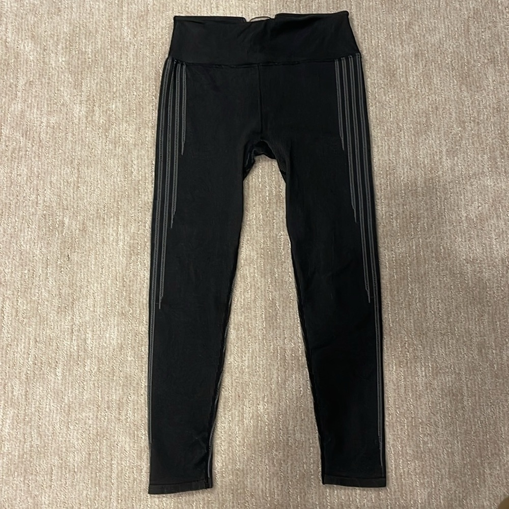 Fabletics Black Ribbed Leggings - Picture 3 of 5